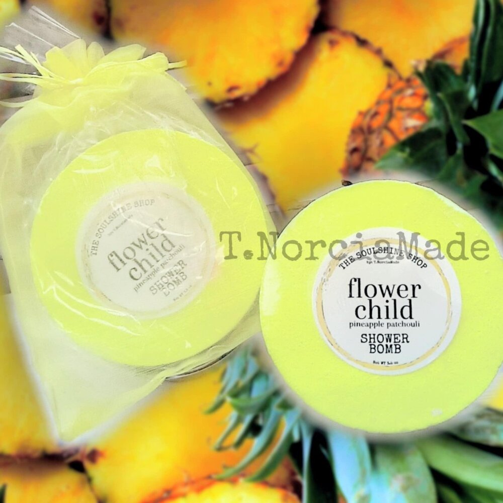 Flower Child Shower Bomb: Pineapple Patchouli